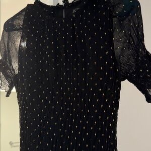 J. Crew Smocked Chiffon Puff Sleeve Blouse